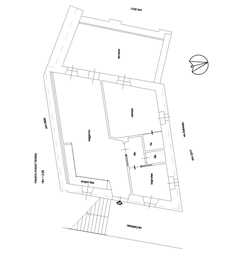 San Giusto — Bilocale con terrazza privata e vista città