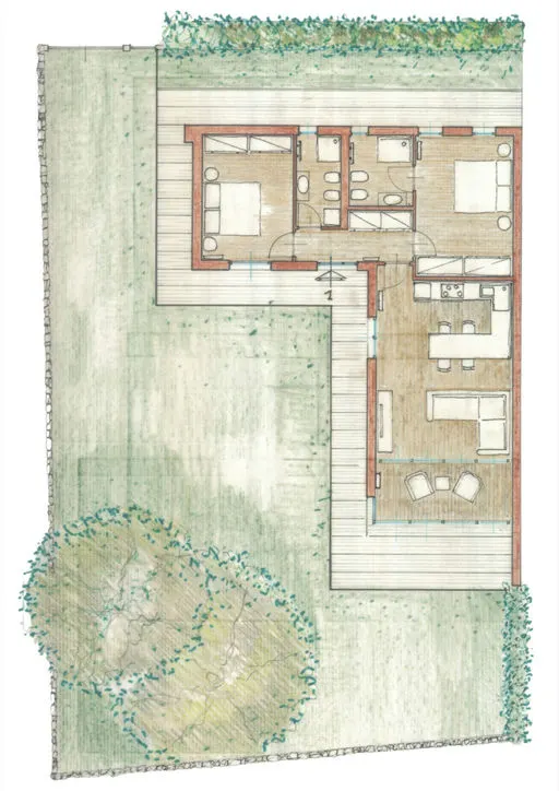 Duino · Trilocale piano terra con giardino 280mq.