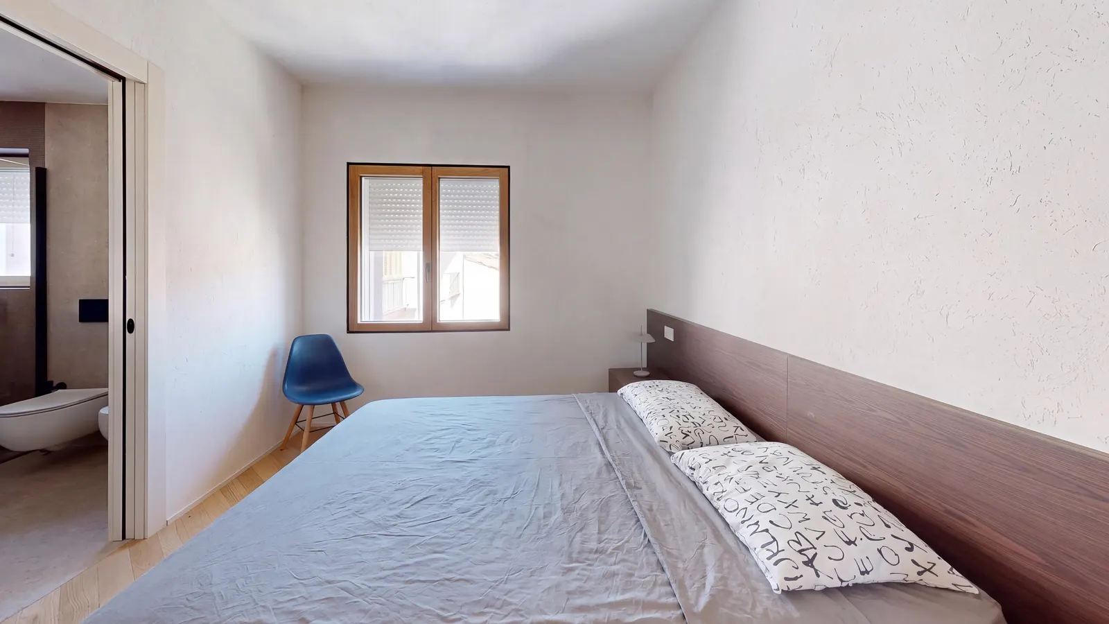 La camera padronale, col bagno privato