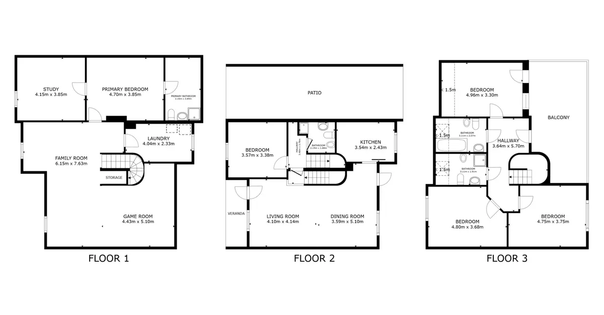 Floor plans · Drawing 1