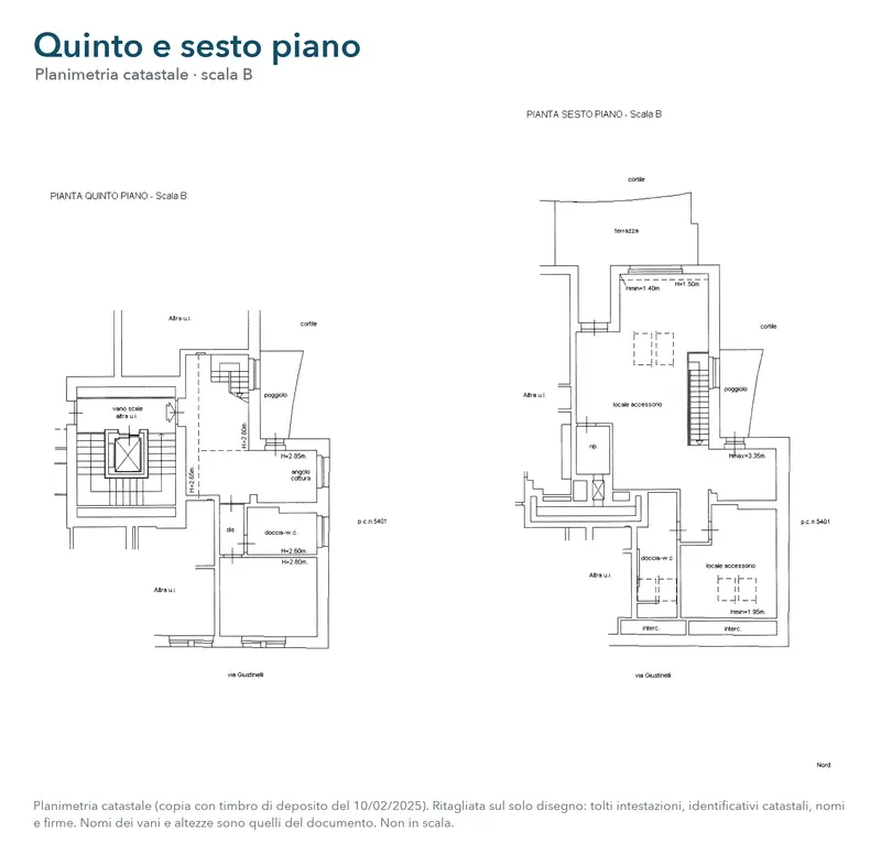 Tlorisi — Dvonivojski penthouse s pogledom na morje, tri zunanje površine in wellness v stavbi —