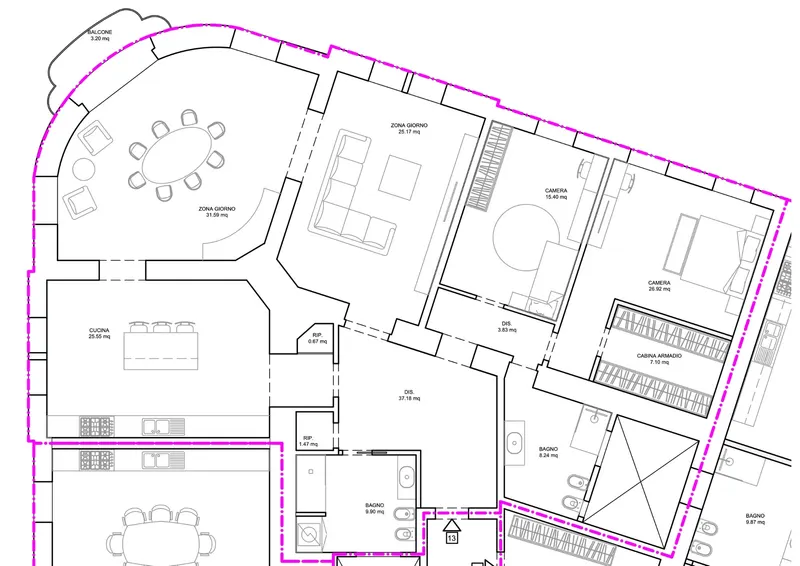 Palazzo Dreher — Ente 13 · 206 m² · 4° piano
