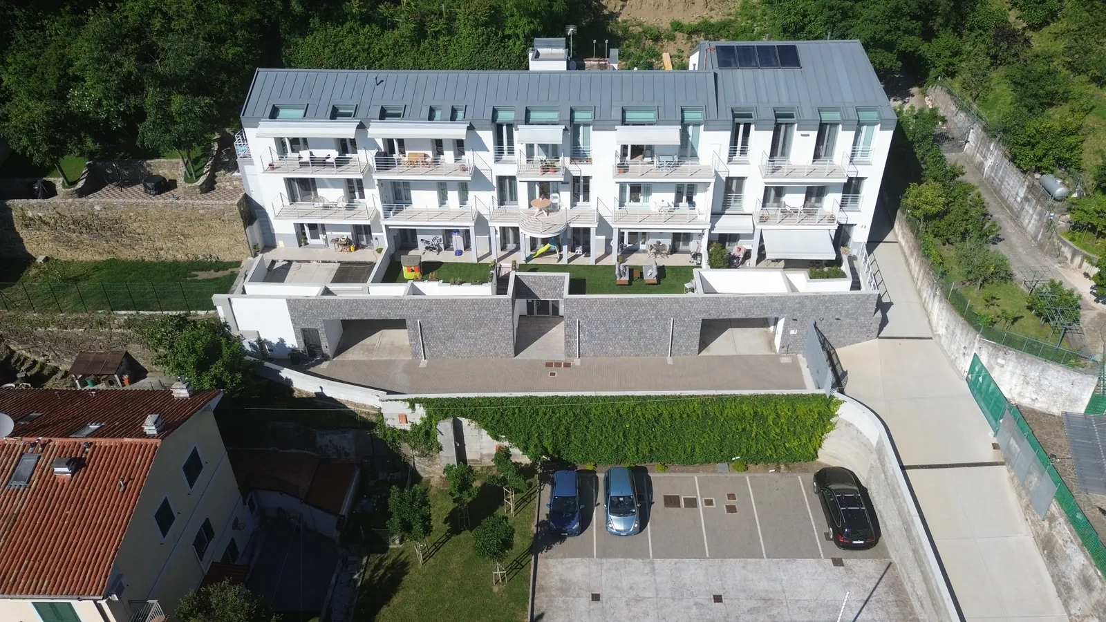 From the drone, 24 m above the take-off point